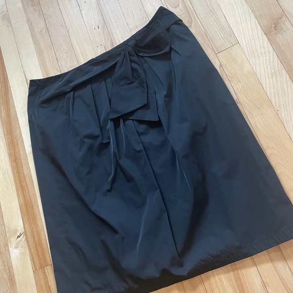 Lida Baday Canadian Designer Stylish Black Statement Bow Tailored Skirt - Sz 8 - Picture 3 of 12